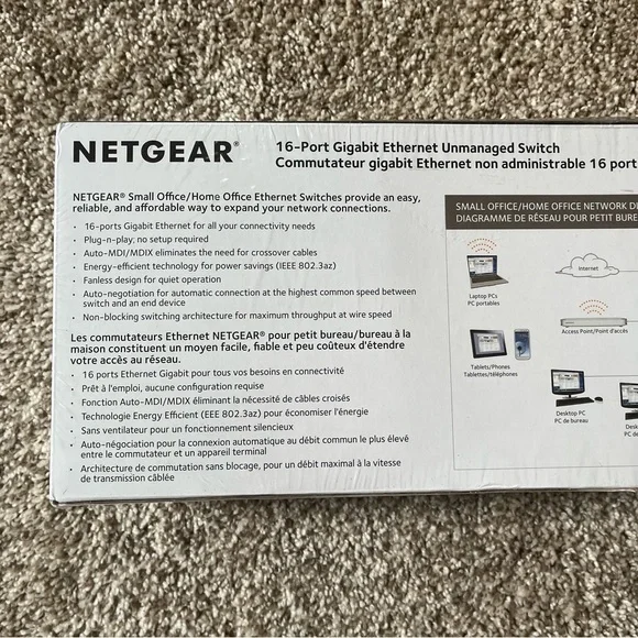 Netgear 16-Port Gigabit Ethernet Unmanaged Switch Model No. GS316 - Picture 6 of 6
